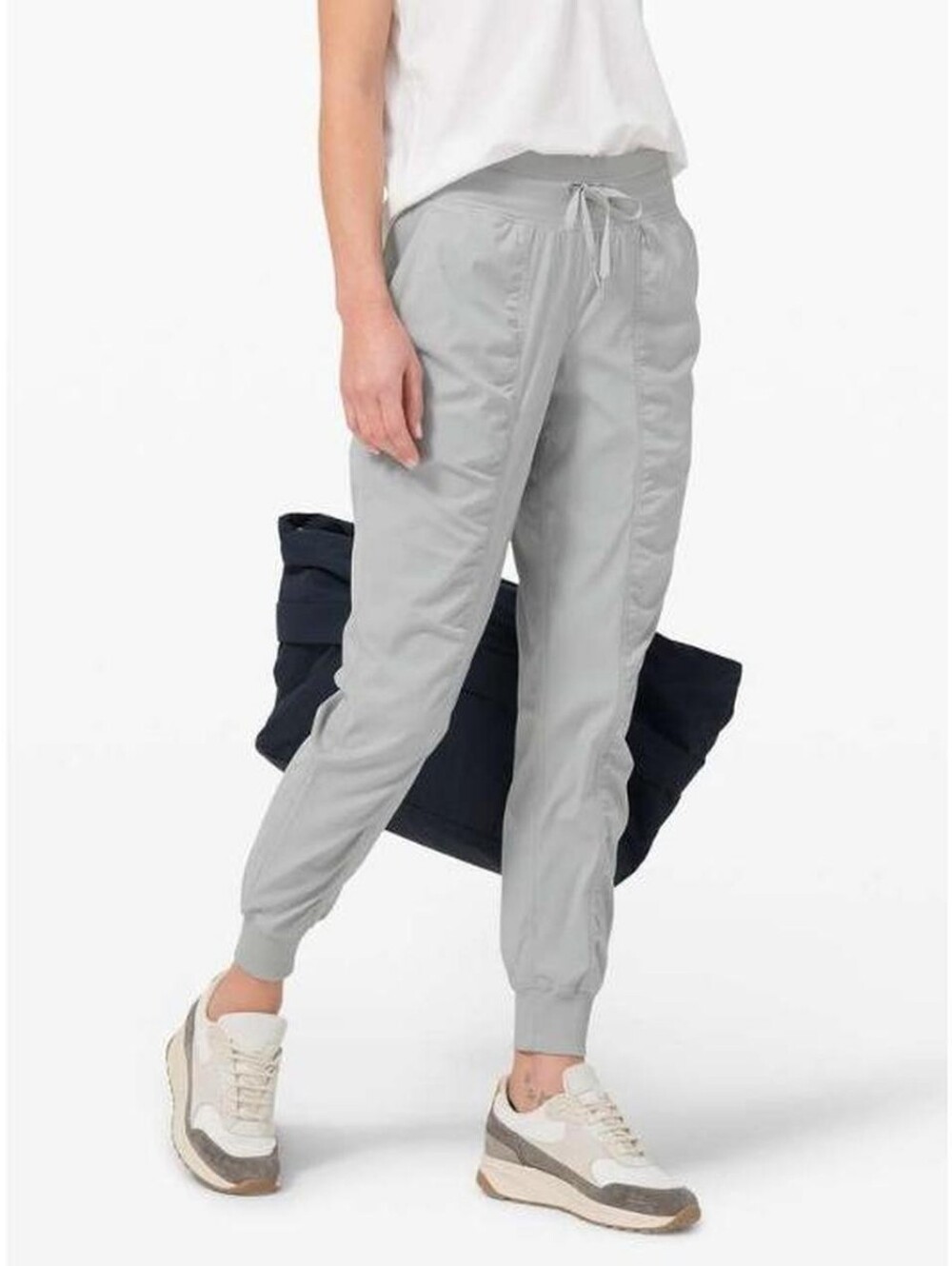 Lululemon Women's Grey Joggers-tracksuits Pockets Sz 12